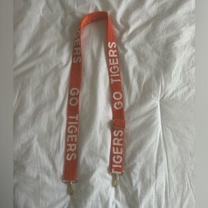 Orange “Go Tigers” Beaded Purse Strap